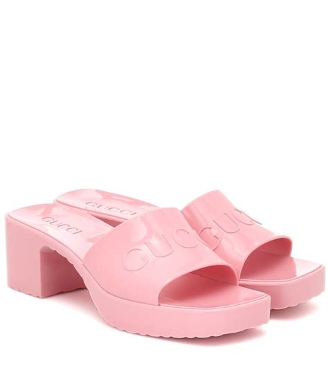 pink gucci slide heels|Gucci slides cost.